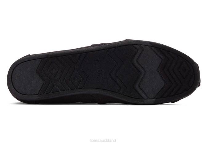 Men Black Toms Recycled Cotton Alpargata Shoes R26T379