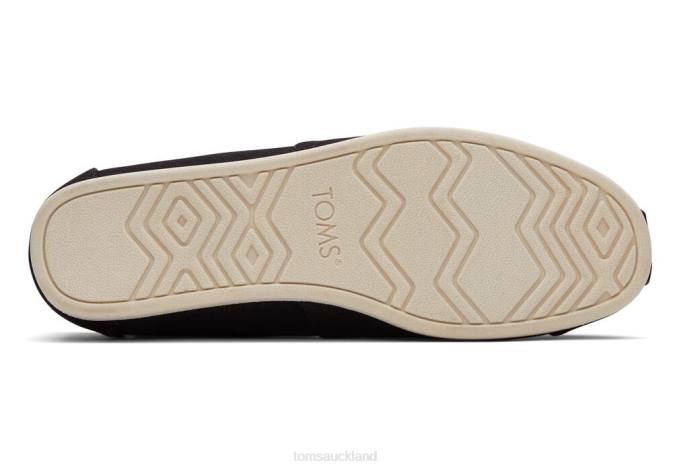 Men Black Toms Recycled Cotton Alpargata Shoes R26T386