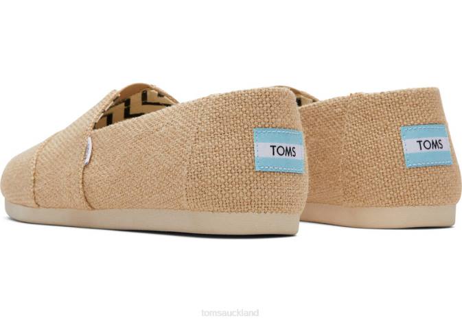 Men Burlap Natural Toms Alpargata Burlap Shoes R26T429