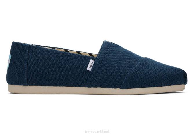 Men Dark Indigo Toms Alpargata Heritage Canvas Shoes R26T382