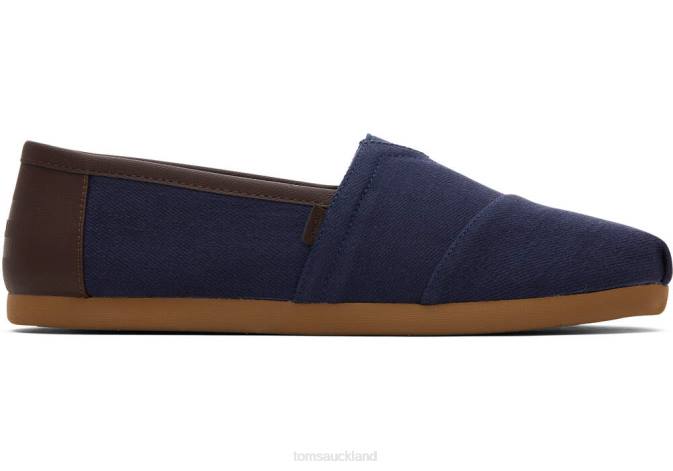 Men Deep Navy Toms Alpargata Synthetic Trim Shoes R26T430