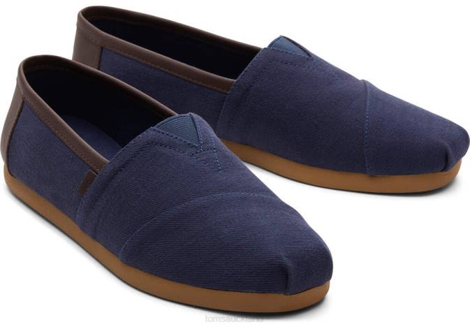 Men Deep Navy Toms Alpargata Synthetic Trim Shoes R26T430