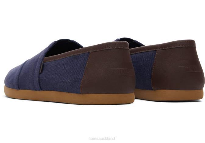 Men Deep Navy Toms Alpargata Synthetic Trim Shoes R26T430
