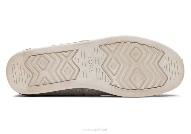 Men Grey Toms Chambray Alpargata Shoes R26T421