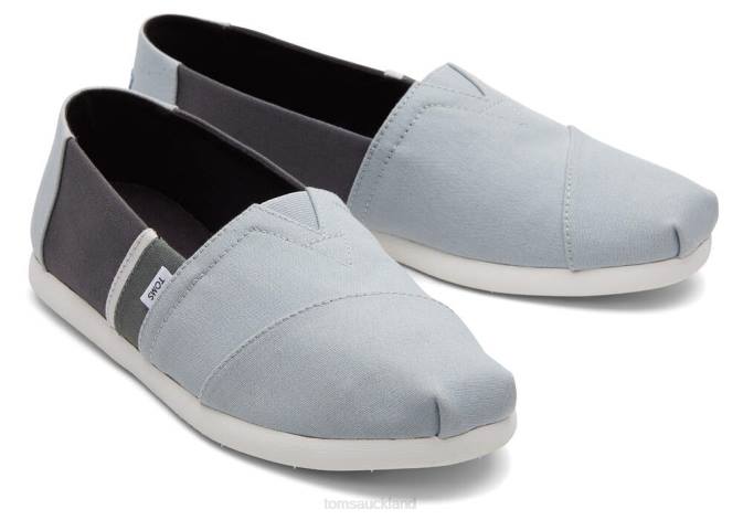 Men Grey Toms Colorblock Alpargata Shoes R26T409