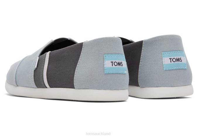 Men Grey Toms Colorblock Alpargata Shoes R26T409