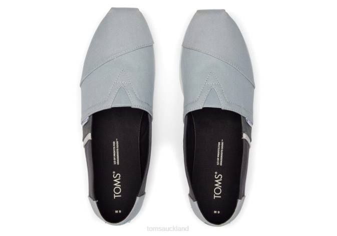 Men Grey Toms Colorblock Alpargata Shoes R26T409