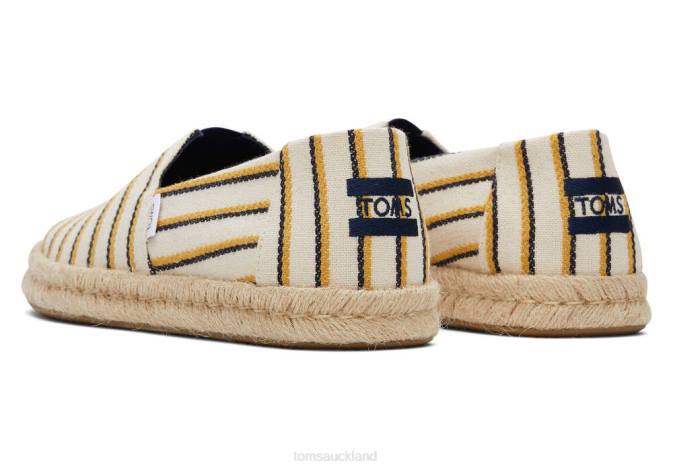 Men Natural Multi University Stripe Toms Alpargata Rope 2.0 Shoes R26T424