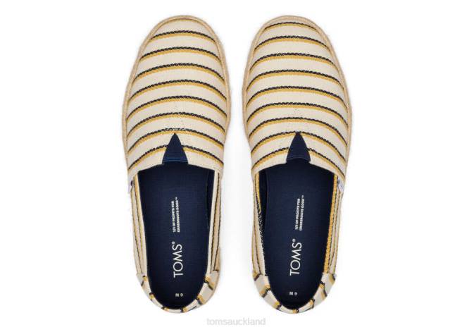 Men Natural Multi University Stripe Toms Alpargata Rope 2.0 Shoes R26T424