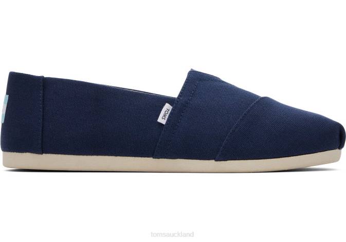 Men Navy Toms Recycled Cotton Alpargata Shoes R26T375