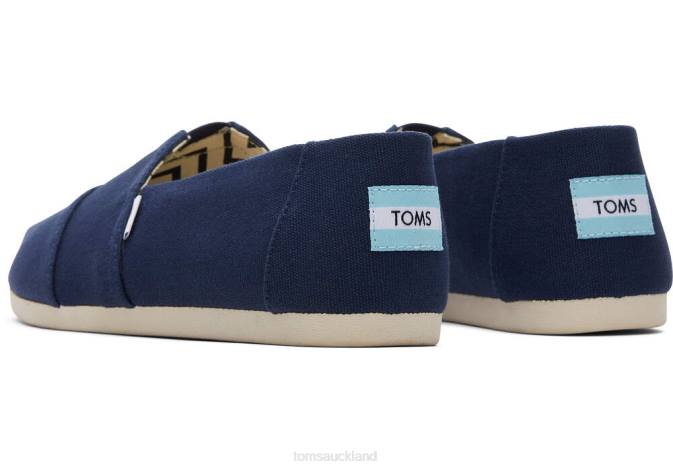 Men Navy Toms Recycled Cotton Alpargata Shoes R26T375
