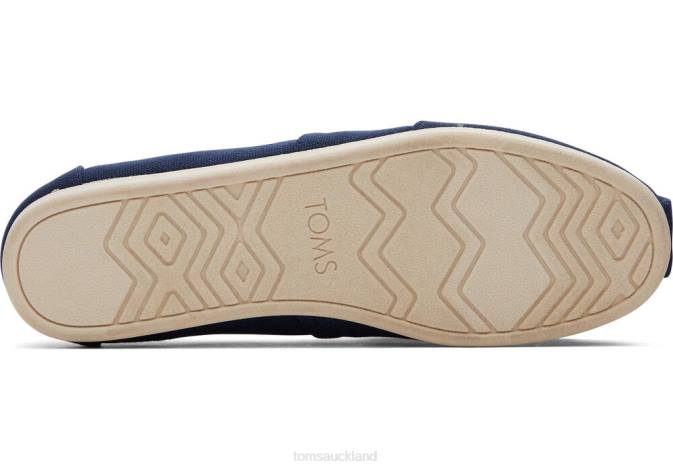 Men Navy Toms Recycled Cotton Alpargata Shoes R26T375