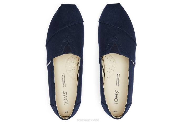 Men Navy Toms Recycled Cotton Alpargata Shoes R26T375