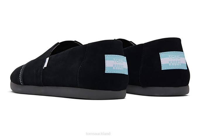 Men Suede Black Toms KROST Alpargata Shoes R26T427