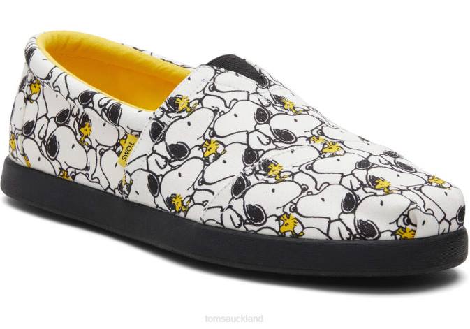 Men White Peanuts Print Toms Peanuts Alp Fwd Shoes R26T406