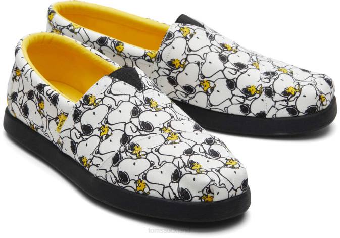Men White Peanuts Print Toms Peanuts Alp Fwd Shoes R26T406