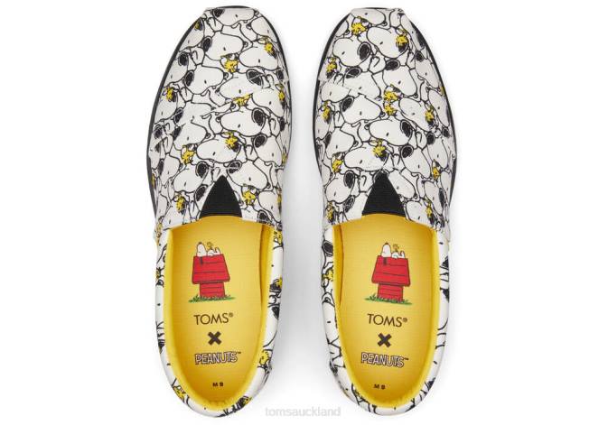 Men White Peanuts Print Toms Peanuts Alp Fwd Shoes R26T406