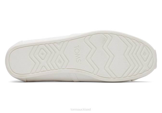Men White Toms Recycled Cotton Alpargata Shoes R26T385