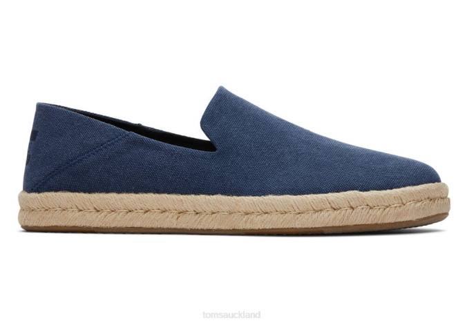 Men Navy Recycled Cotton Toms Santiago Eco Recycled Cotton Shoes R26T435