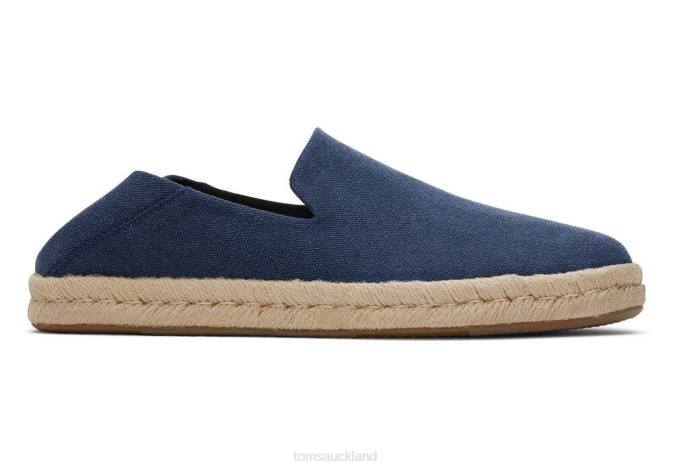 Men Navy Recycled Cotton Toms Santiago Eco Recycled Cotton Shoes R26T435
