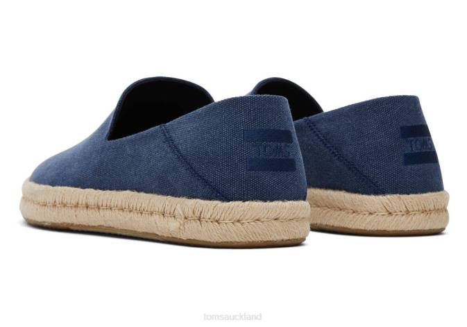 Men Navy Recycled Cotton Toms Santiago Eco Recycled Cotton Shoes R26T435