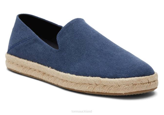 Men Navy Recycled Cotton Toms Santiago Eco Recycled Cotton Shoes R26T435
