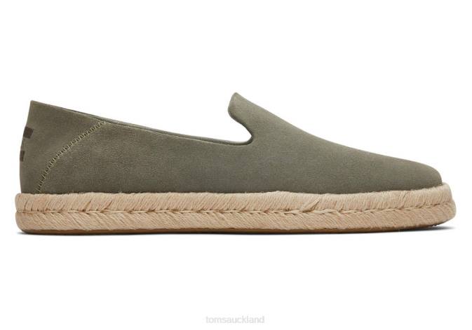 Men Vetiver Grey Suede Toms Santiago Suede Shoes R26T439