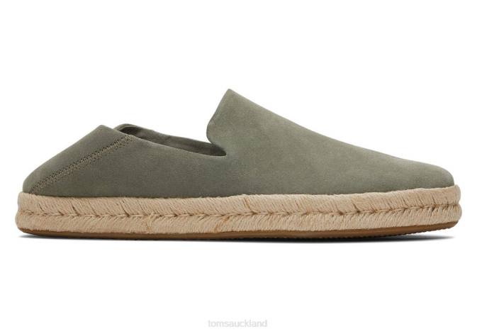 Men Vetiver Grey Suede Toms Santiago Suede Shoes R26T439