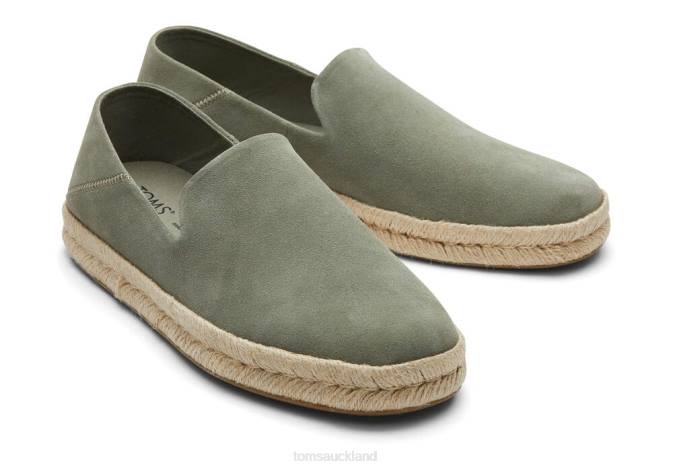Men Vetiver Grey Suede Toms Santiago Suede Shoes R26T439