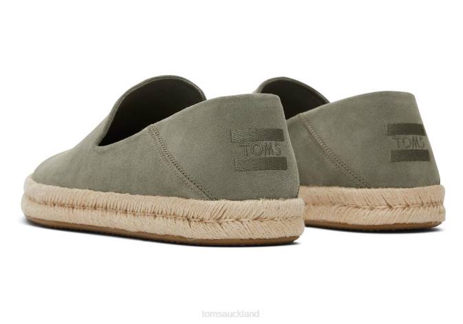 Men Vetiver Grey Suede Toms Santiago Suede Shoes R26T439