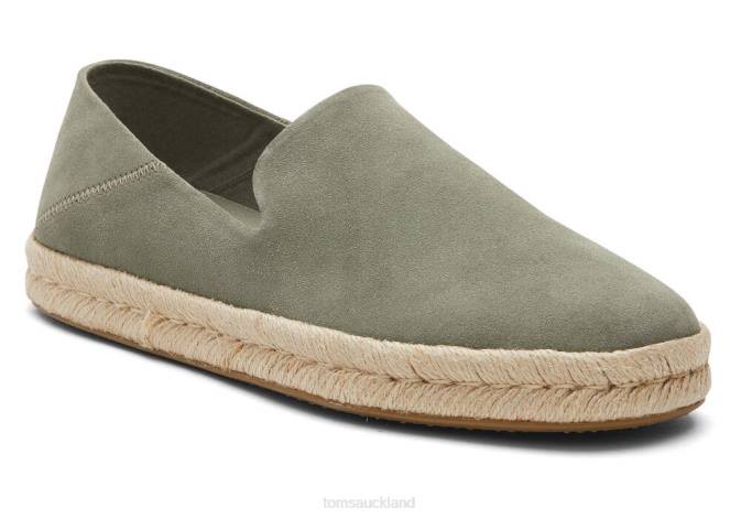 Men Vetiver Grey Suede Toms Santiago Suede Shoes R26T439