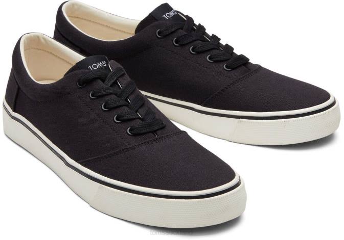 Men Black Canvas Toms Fenix Trainers Shoes R26T462