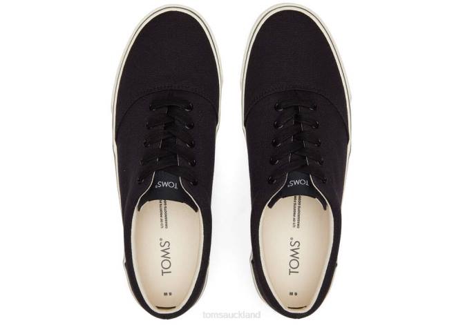 Men Black Canvas Toms Fenix Trainers Shoes R26T462