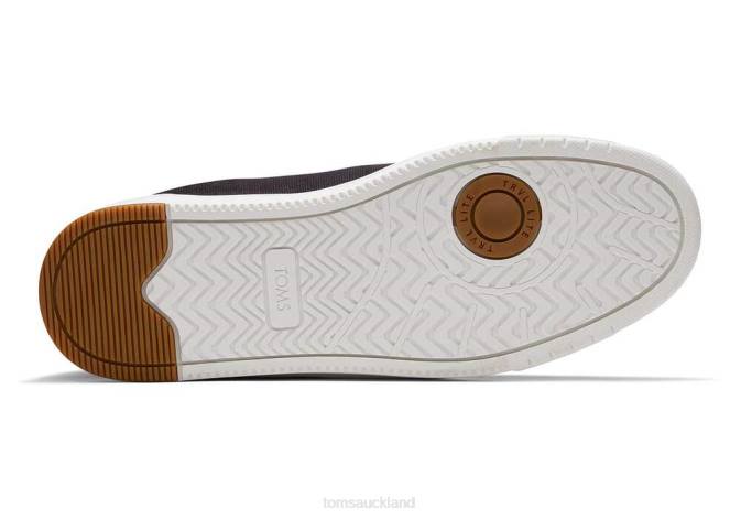 Men Black Canvas Toms TRVL LITE Trainers Shoes R26T447