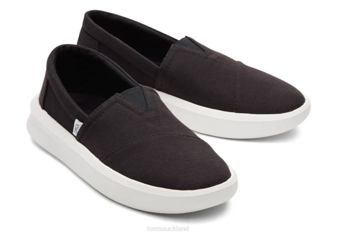 Men Black Recycled Cotton Toms Rover Eco Trainers Recycled Cotton Shoes R26T453