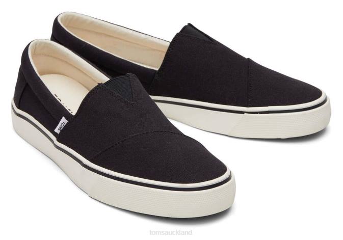 Men Black Toms Fenix Slip On Shoes R26T468