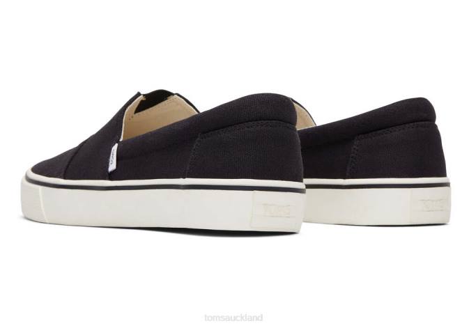 Men Black Toms Fenix Slip On Shoes R26T468