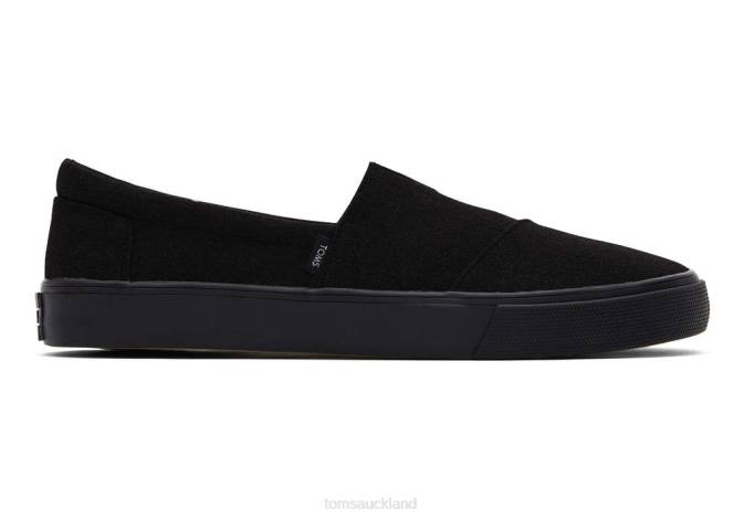 Men Black Toms Fenix Slip On Shoes R26T485