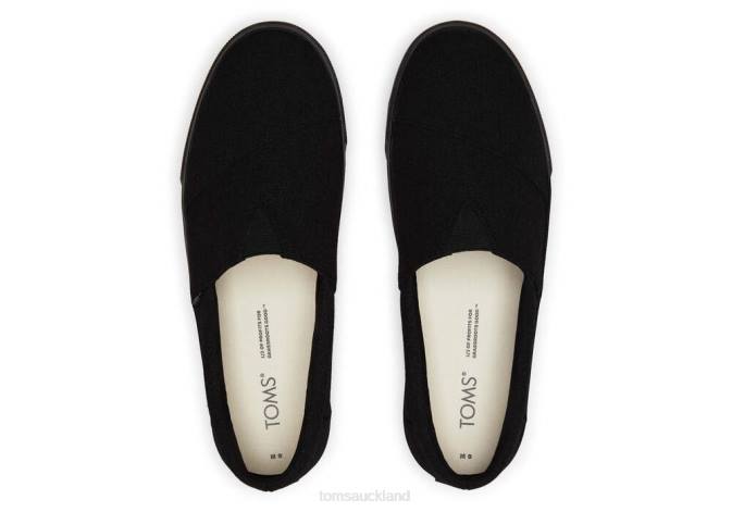 Men Black Toms Fenix Slip On Shoes R26T485