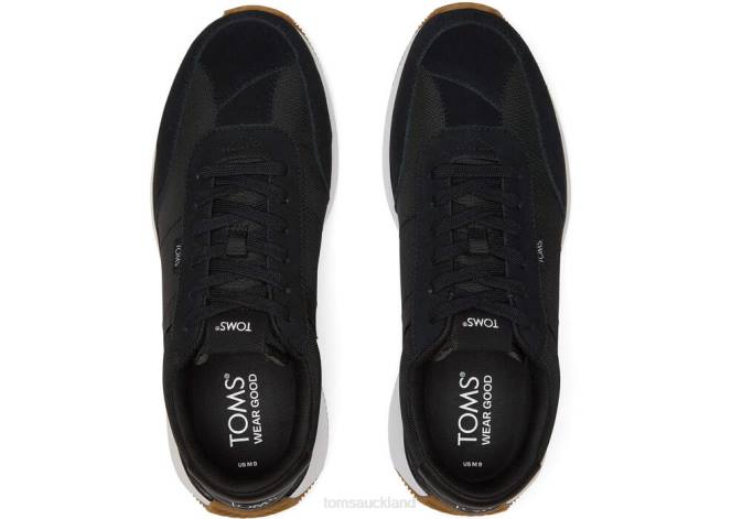 Men Black Toms Wyndon Jogger Sneaker Shoes R26T459