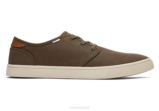 Men Dark Olive Toms Carlo Trainers Shoes R26T482