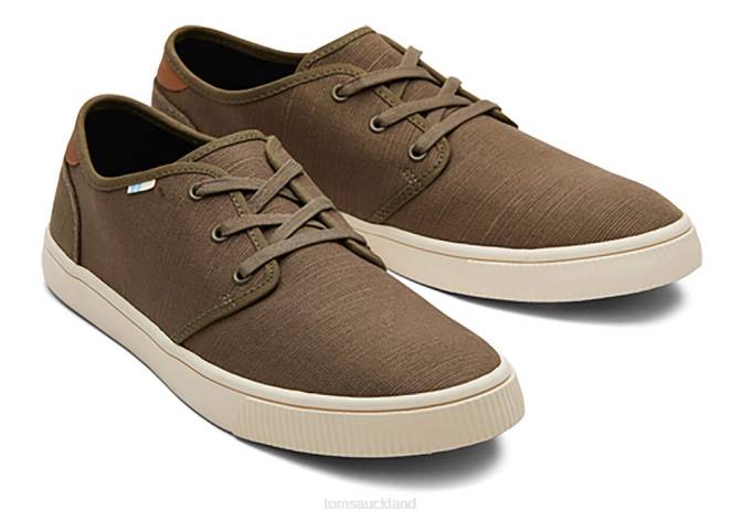 Men Dark Olive Toms Carlo Trainers Shoes R26T482