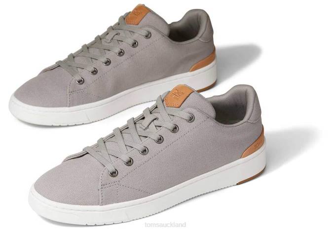 Men Drizzle Grey Canvas Toms TRVL LITE Trainers Shoes R26T456