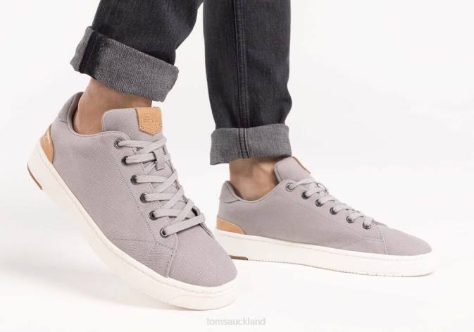 Men Drizzle Grey Canvas Toms TRVL LITE Trainers Shoes R26T456