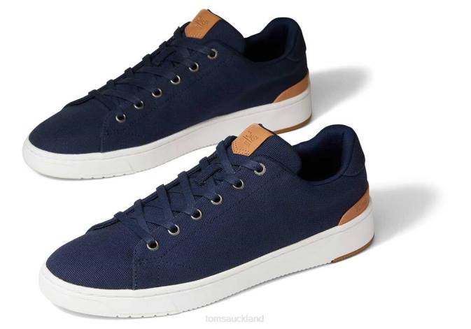 Men Navy Blue Canvas Toms TRVL LITE Trainers Shoes R26T492