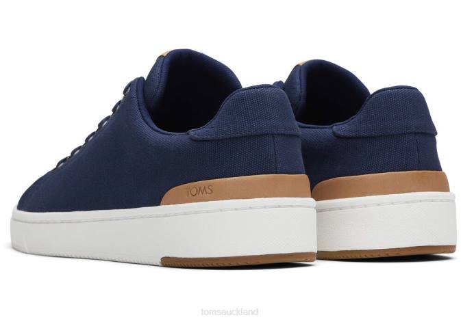 Men Navy Blue Canvas Toms TRVL LITE Trainers Shoes R26T492