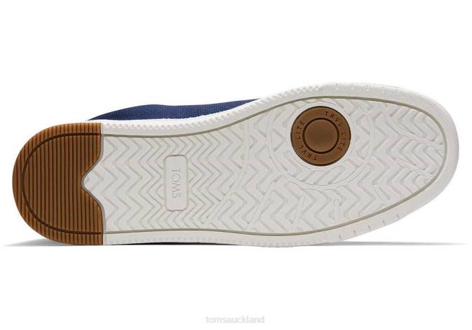 Men Navy Blue Canvas Toms TRVL LITE Trainers Shoes R26T492