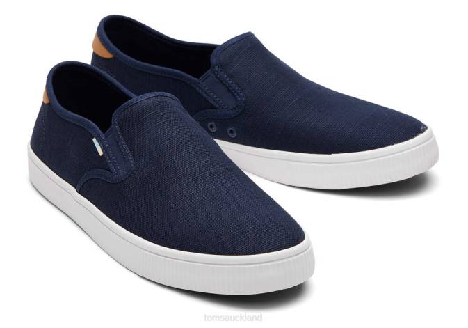 Men Navy Toms Baja Slip On Shoes R26T445