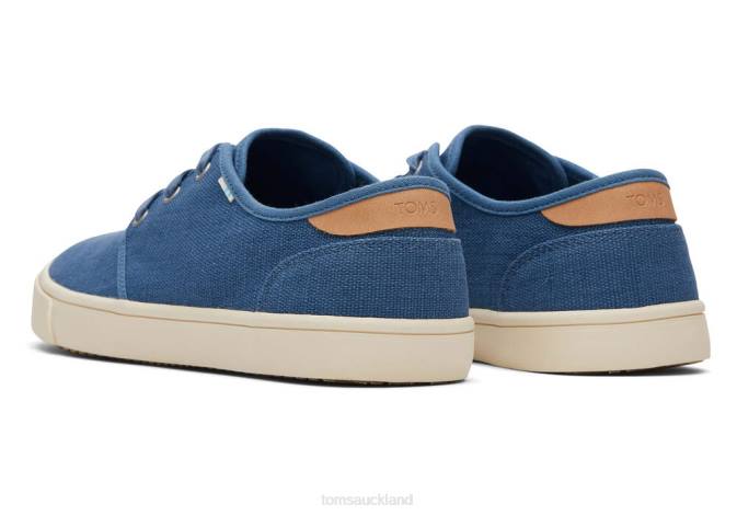 Men Ocean Blue Toms Carlo Eco Sneaker Shoes R26T476