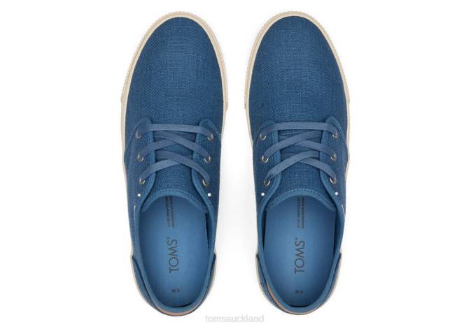 Men Ocean Blue Toms Carlo Eco Sneaker Shoes R26T476
